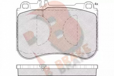 R BRAKE rb2194 -  Комплект тормозных колодок, дисковый тормоз